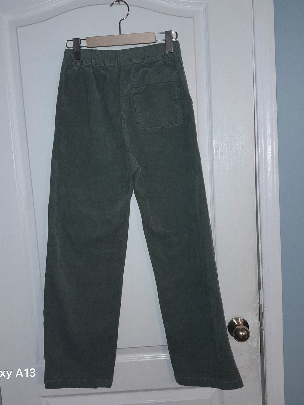 Muji Wide-Leg Corduroy Pants in Deep Green